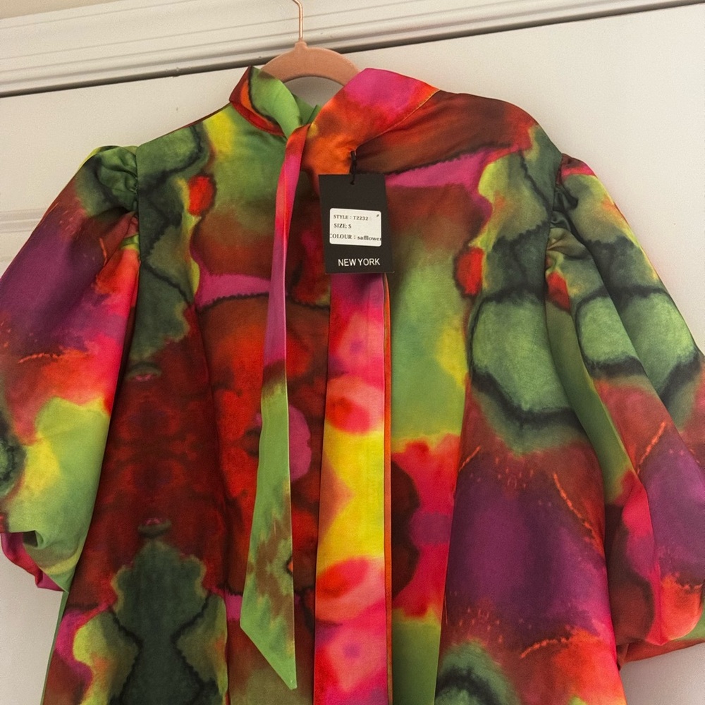 Vibrant Multicolor Abstract Dress